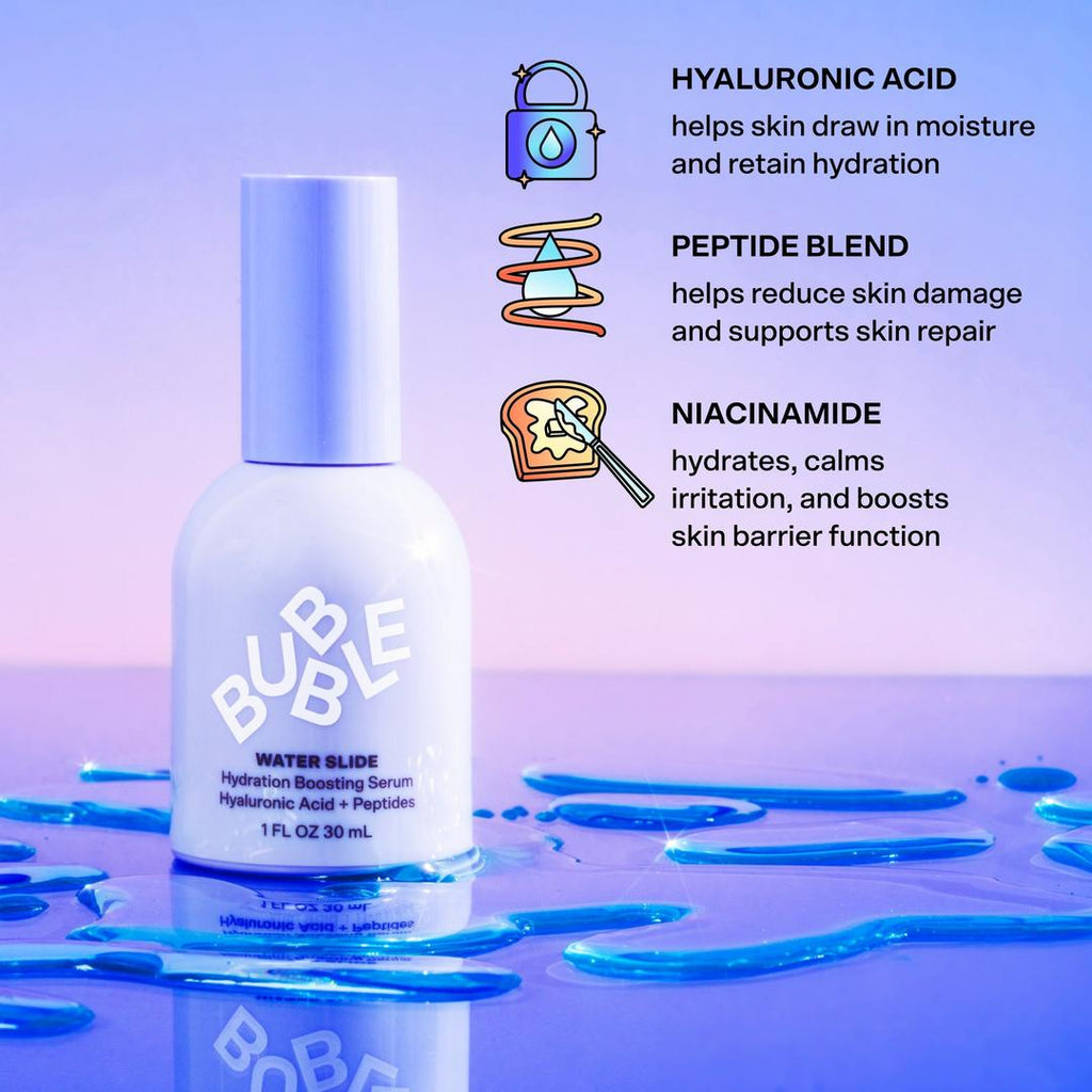 Bubble Water Slide Hydration Boosting Serum Hyaluronic Acid + Peptides 1.0 oz / 30 ml