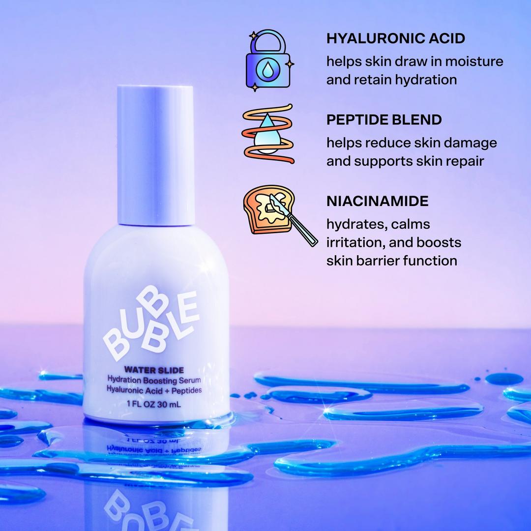 Bubble Water Slide Hydration Boosting Serum Hyaluronic Acid + Peptides 1.0 oz / 30 ml
