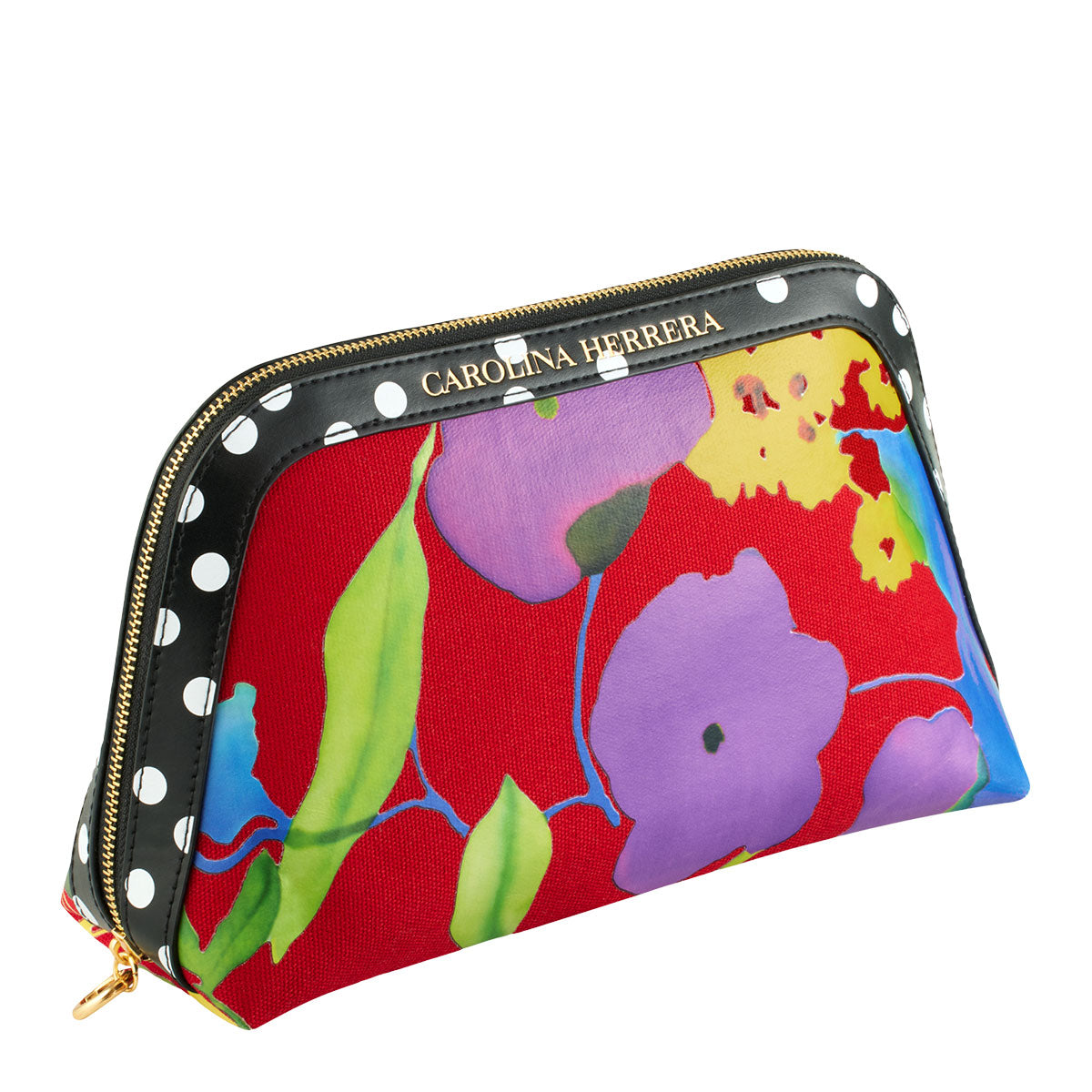 Carolina Herrera Floral Canvas Cosmetic Bag