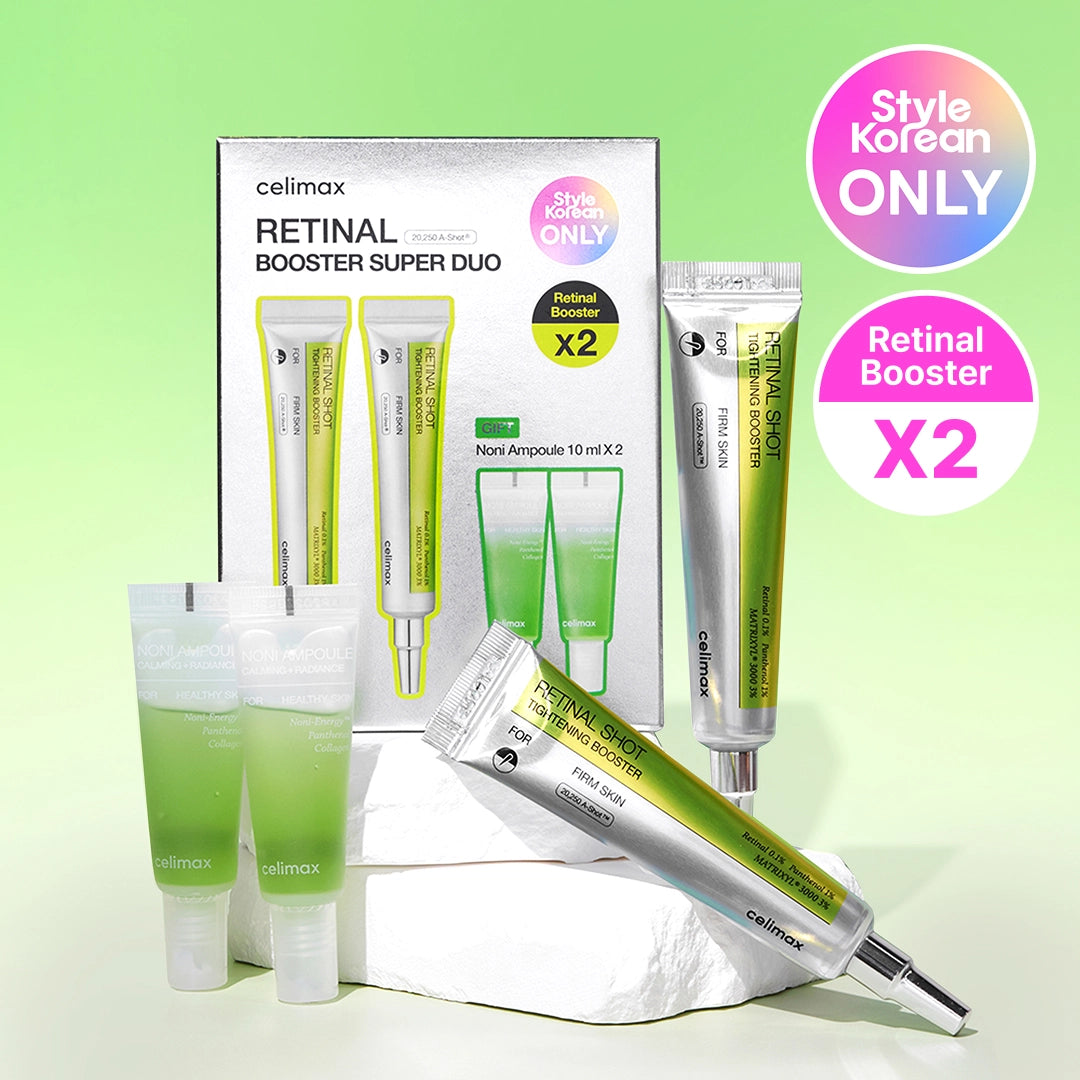 Celimax The Vita-A Retinal Shot Tightening Booster Duo Set 2 x 15 ml + Noni Ampoule 2 x 10 ml