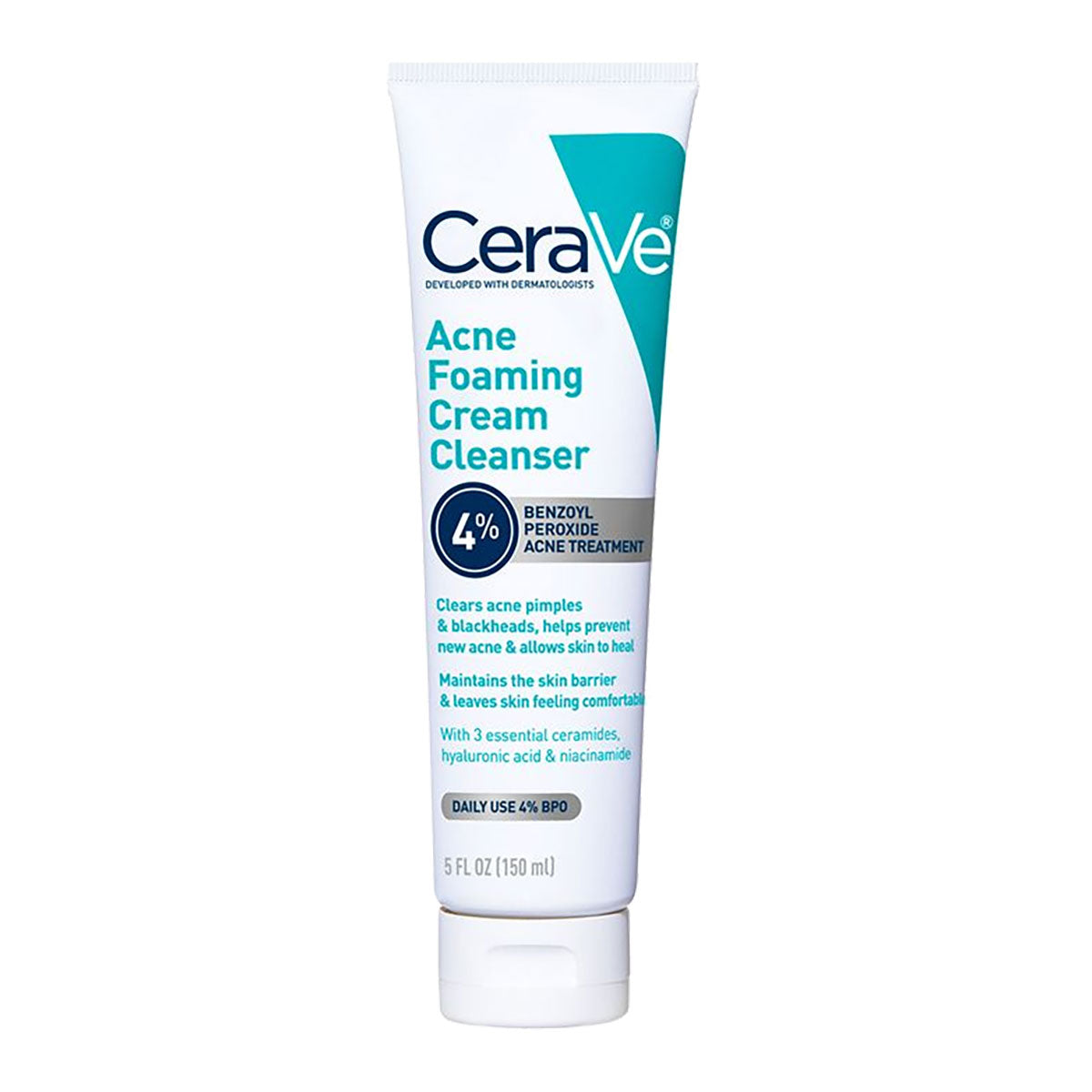 CeraVe Acne Foaming Cream Cleanser 4% Peróxido de Benzoilo 150 ml / 5 oz