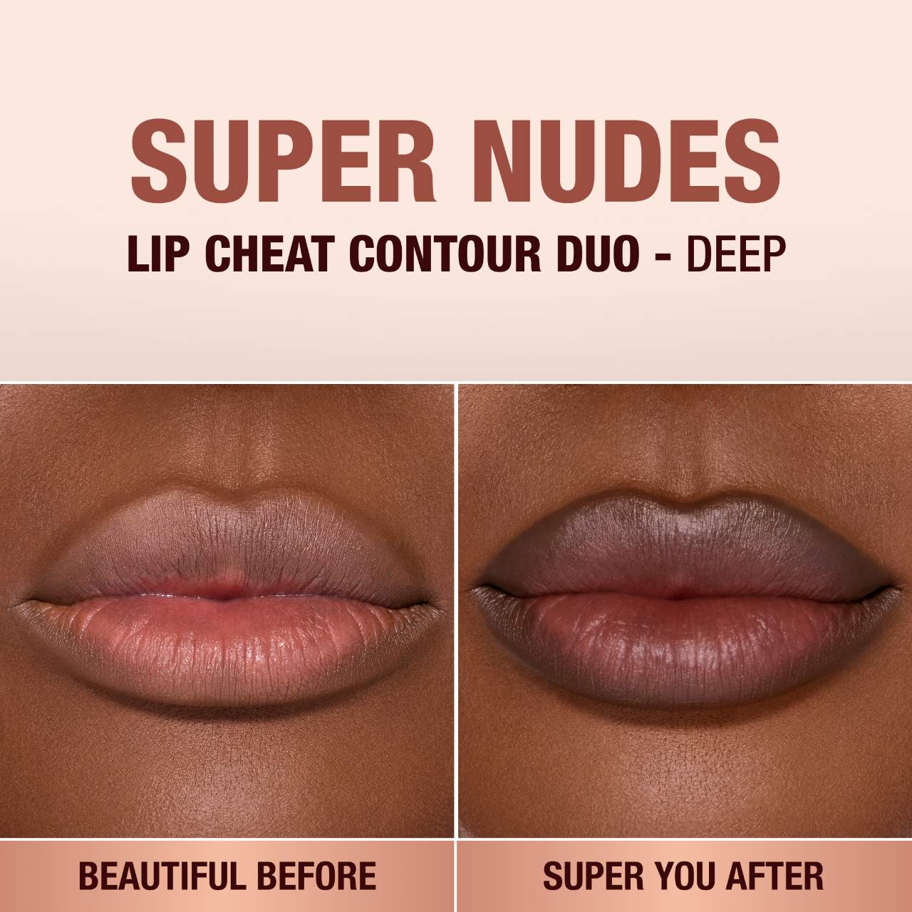 Charlotte Tilbury Super Nudes Lip Cheat Contour Duo Lip Liner | Deep - Sculpt