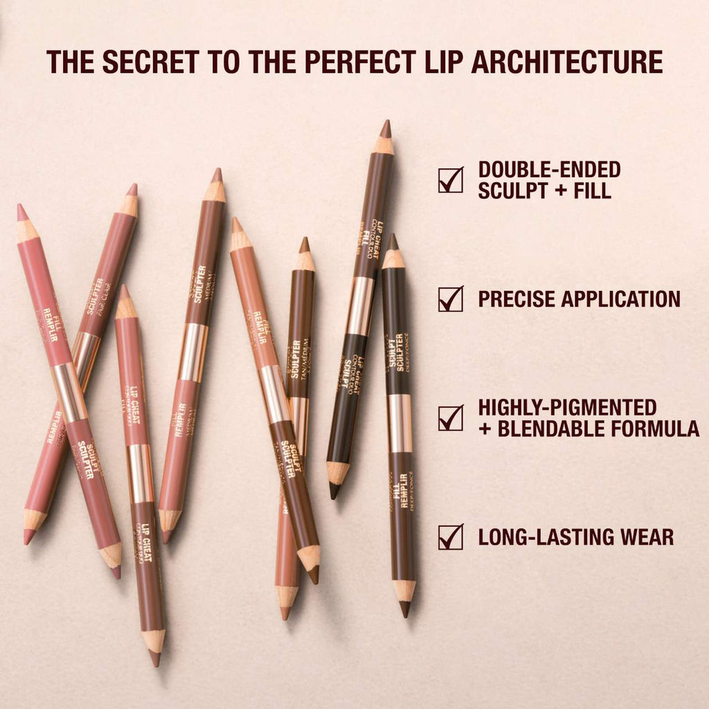 Charlotte Tilbury Super Nudes Lip Cheat Contour Duo Lip Liner | Deep - Sculpt