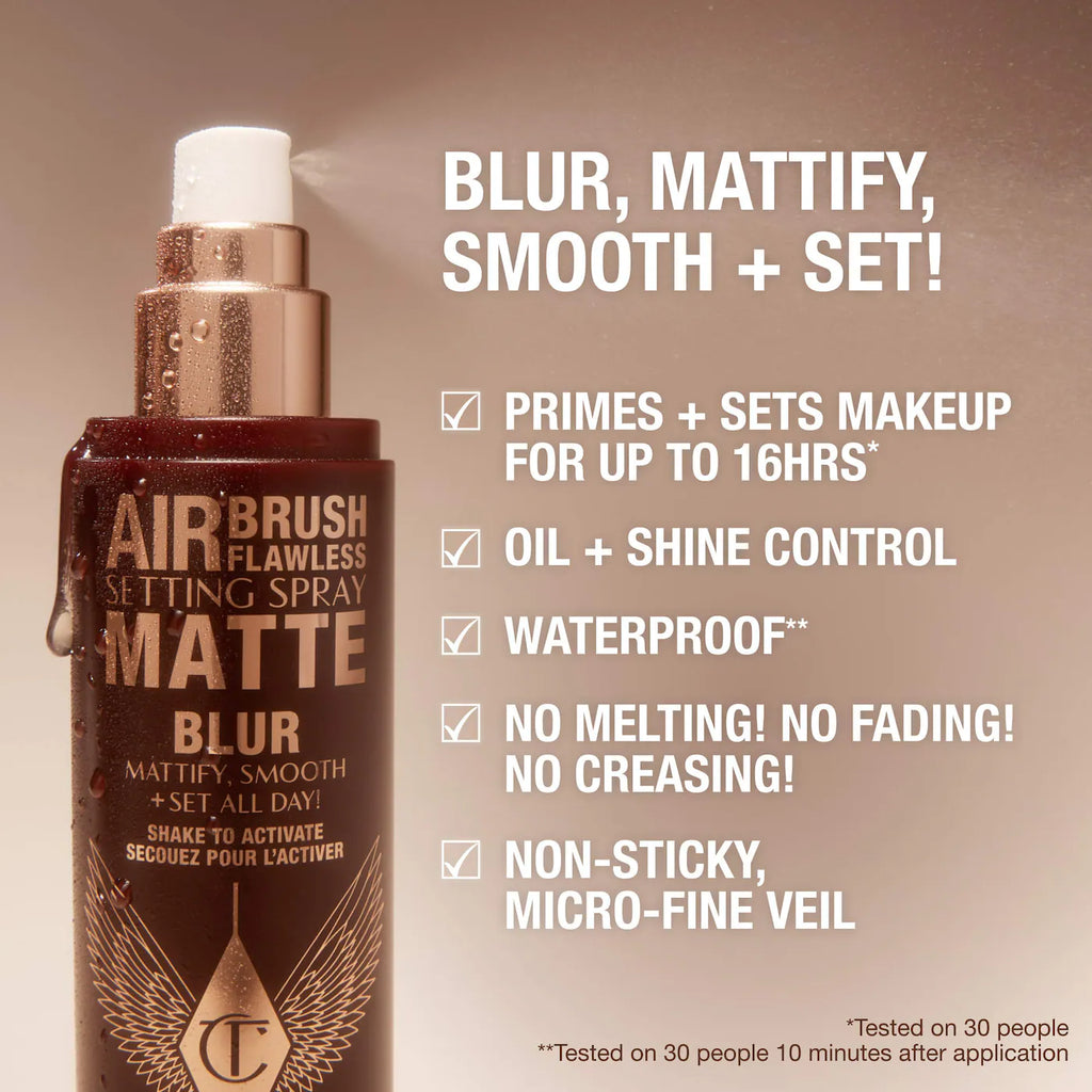 Charlotte Tilbury Airbrush Flawless Matte Blurring & Waterproof Setting Spray Mini 1.1 oz / 34 ml