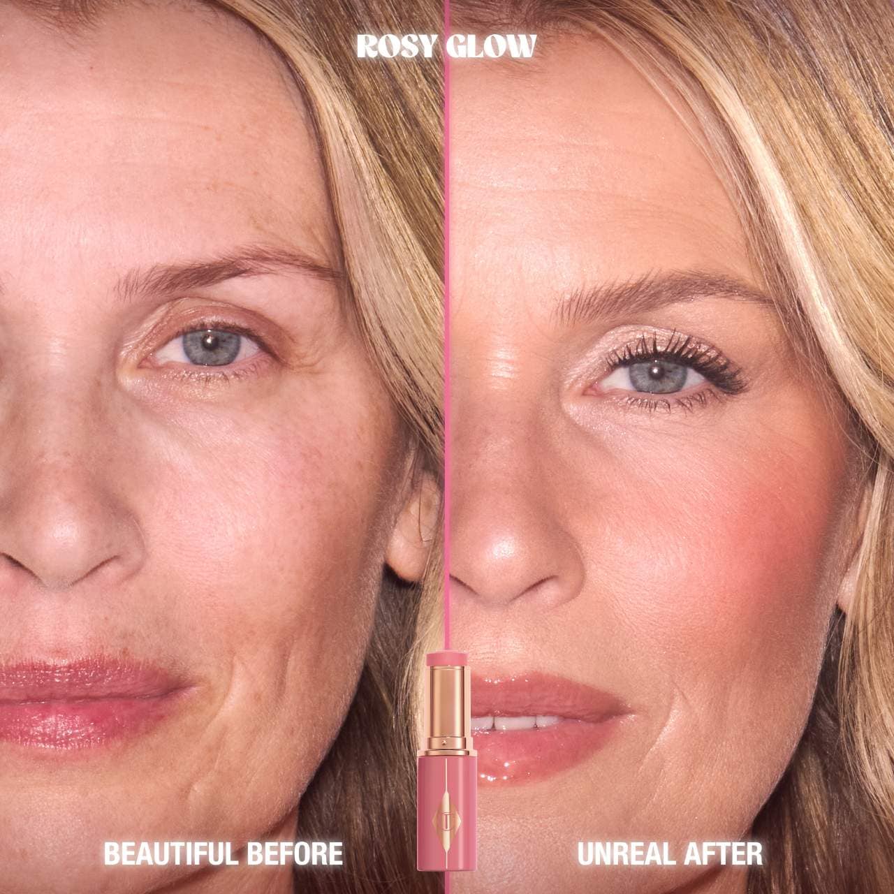 Charlotte Tilbury Unreal Lip + Cheek Glow Blush Stick | Rosy Glow
