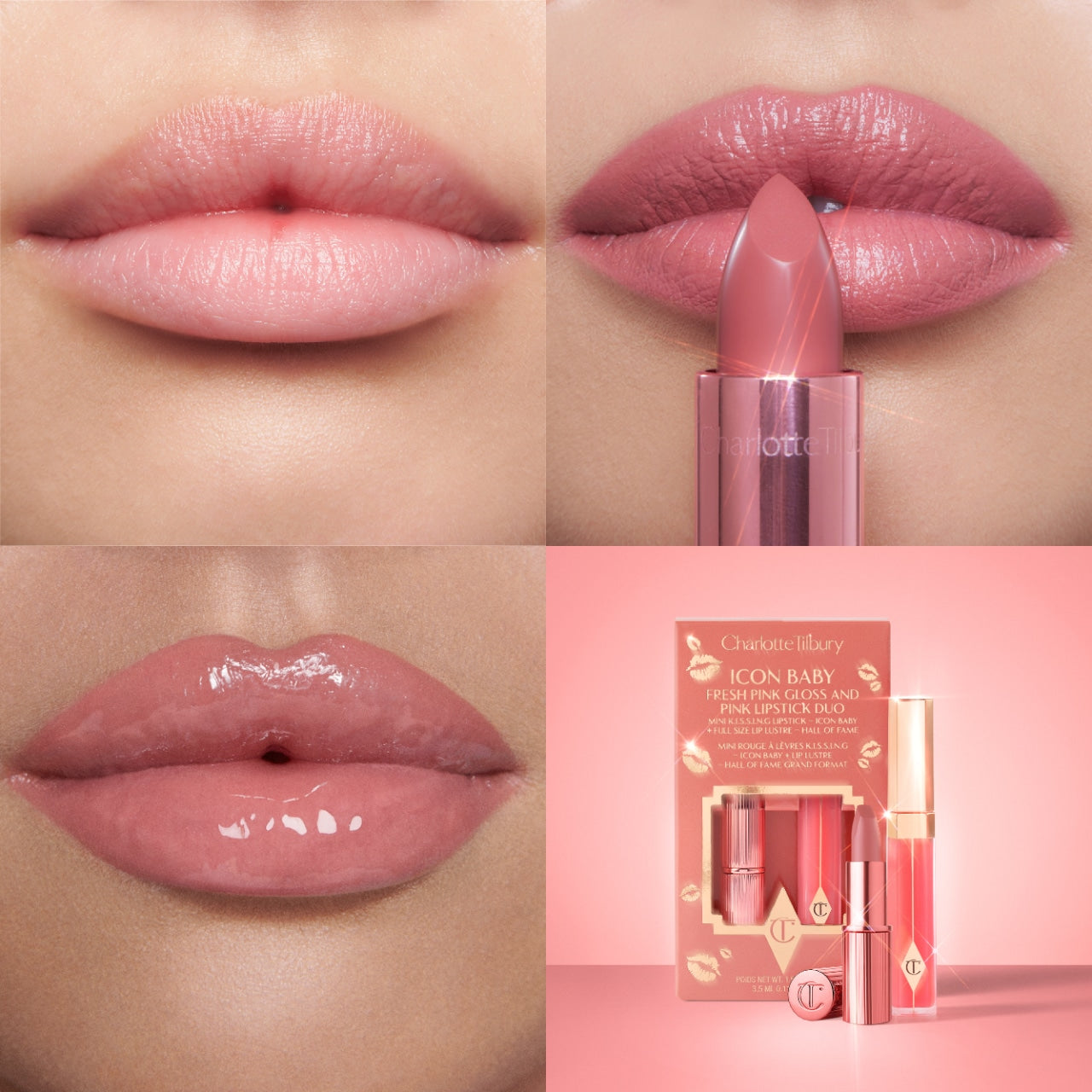 Charlotte Tilbury K.I.S.S.I.N.G Lipstick and Lip Gloss Duos | Icon Baby