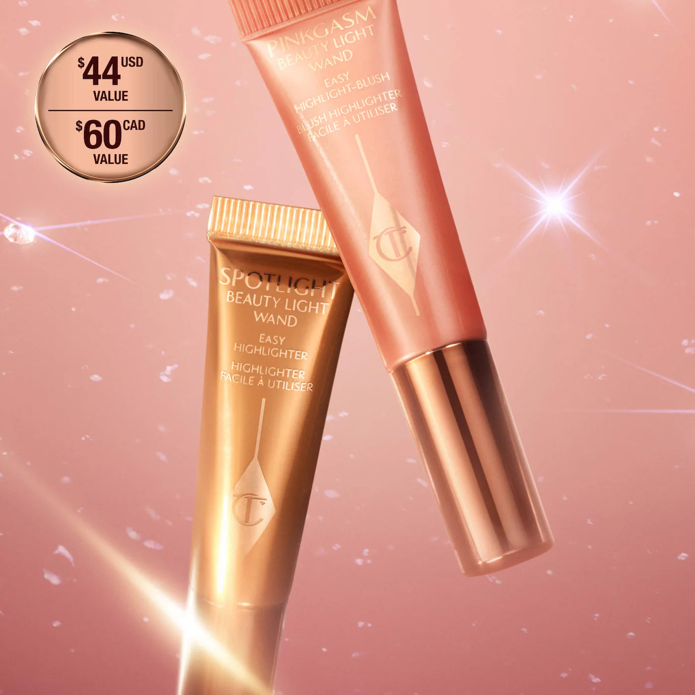 Charlotte Tilbury Mini Hollywood Superstar Beauty Highlighter Wand Duo Gift Set