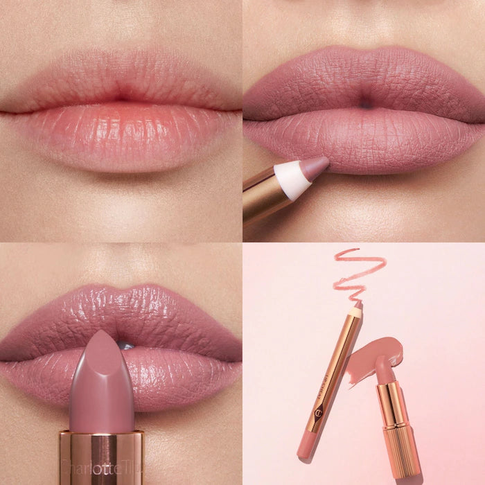 Charlotte Tilbury Mini Pillow Talk Lipstick & Liner Set | Pillow Talk Fair