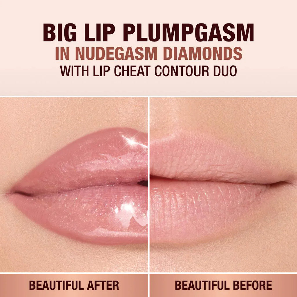Charlotte Tilbury Pillow Talk Big Lip Plumpgasm Plumping Lip Gloss | Nudegasm Diamonds