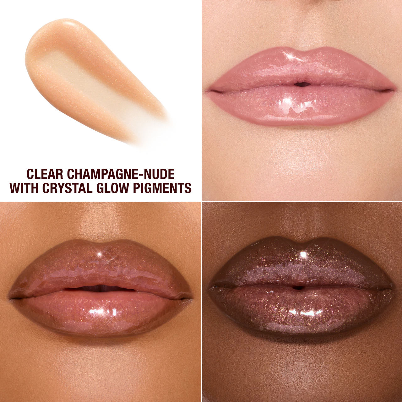 Charlotte Tilbury Pillow Talk Big Lip Plumpgasm Plumping Lip Gloss | Nudegasm Diamonds