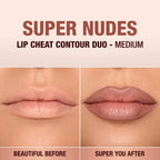 Charlotte Tilbury Super Nudes Lip Cheat Contour Duo Lip Liner | Medium - Sculpt