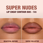 Charlotte Tilbury Super Nudes Lip Cheat Contour Duo Lip Liner | Tan - Sculpt