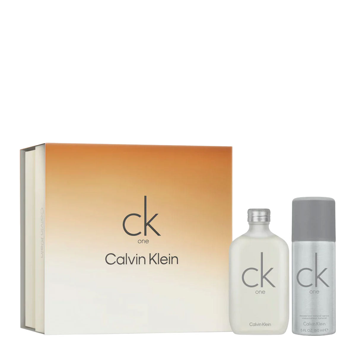 Calvin Klein CK One Eau de Toilette Unisex 3.4 oz & Deo Spra 5 oz Gift Set