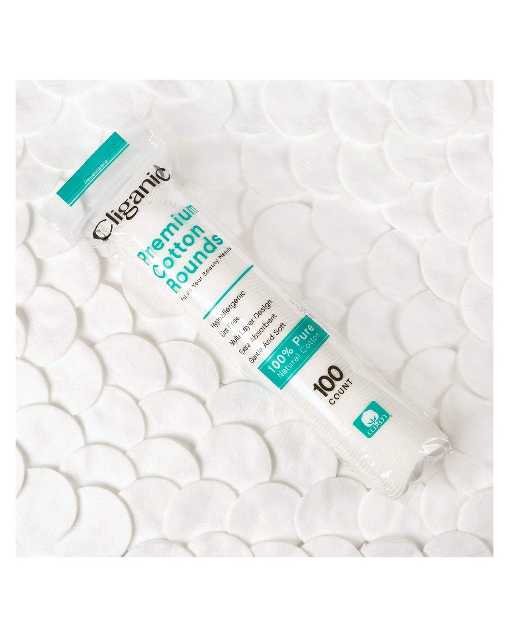 Cliganic Premium Cotton Rounds 100 ct
