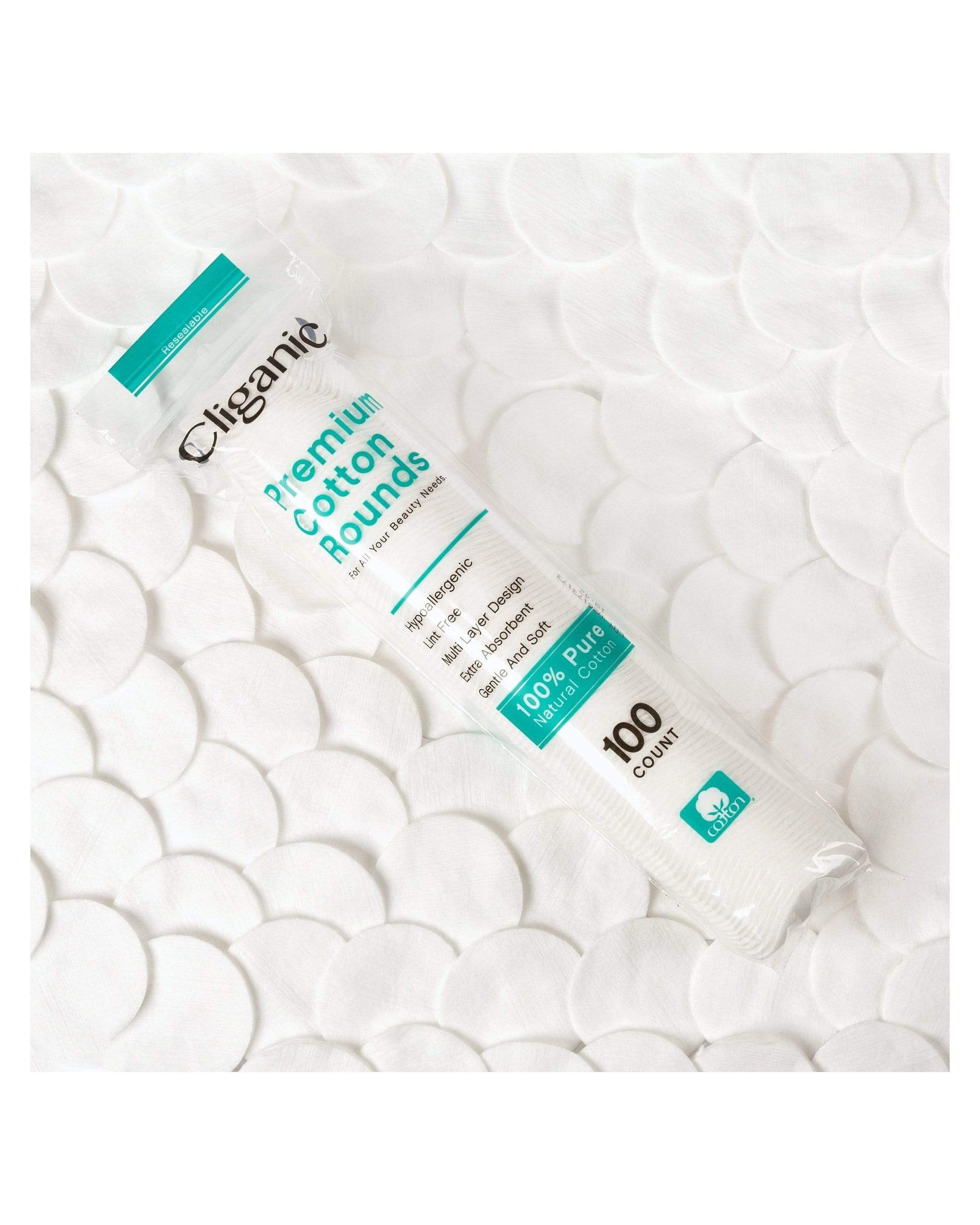 Cliganic Premium Cotton Rounds 100 ct