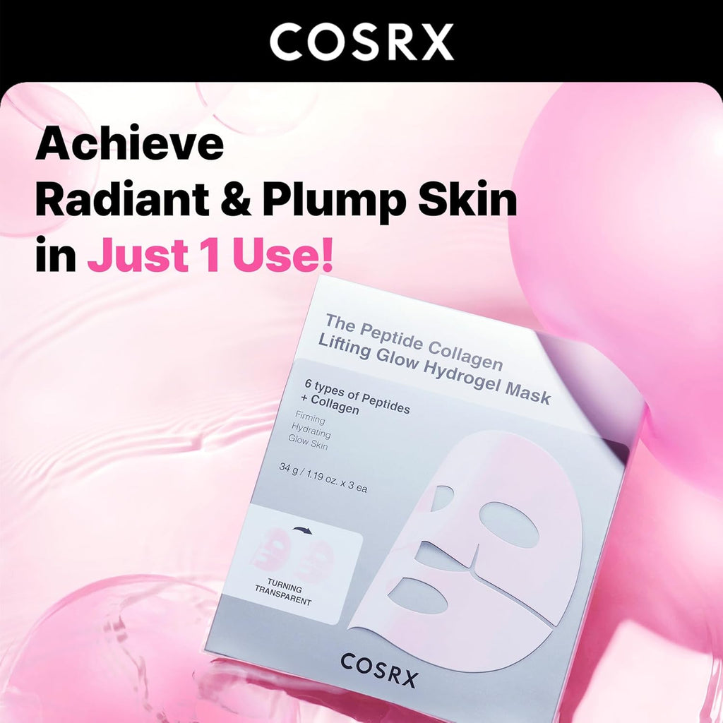 COSRX The Peptide Collagen Lifting Glow Hydrogel Mask (3ea)