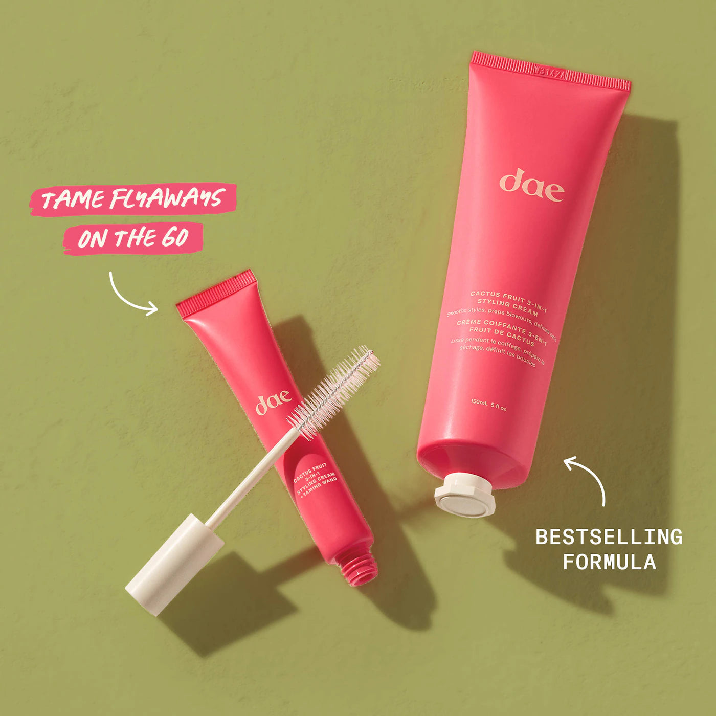 dae Cactus Fruit 3-in-1 Styling Cream with Taming Wand 0.6 oz / 20 ml