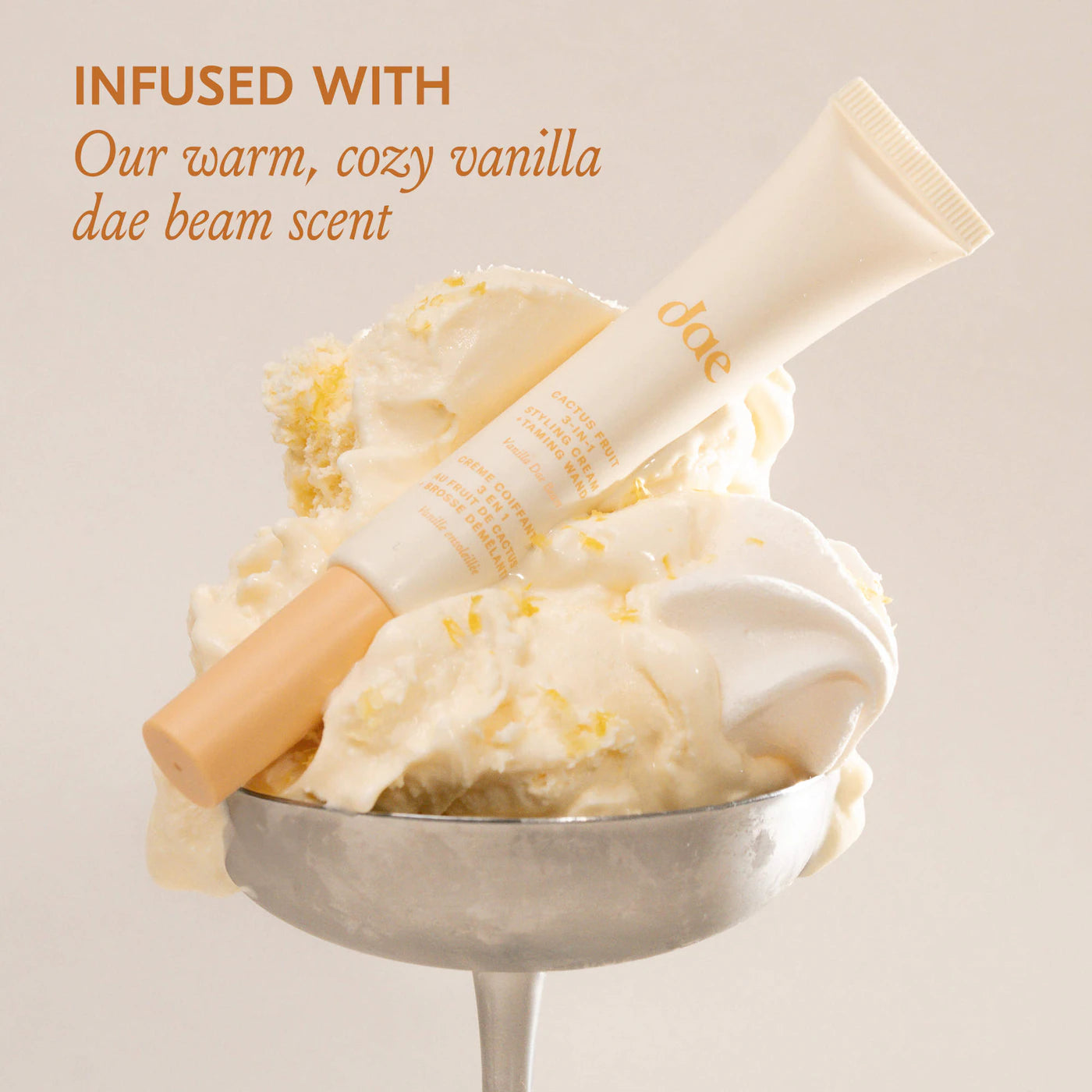 dae Cactus Fruit 3-in-1 Styling Cream with Taming Wand 0.6 oz / 20 ml | Vanilla Dae Beam