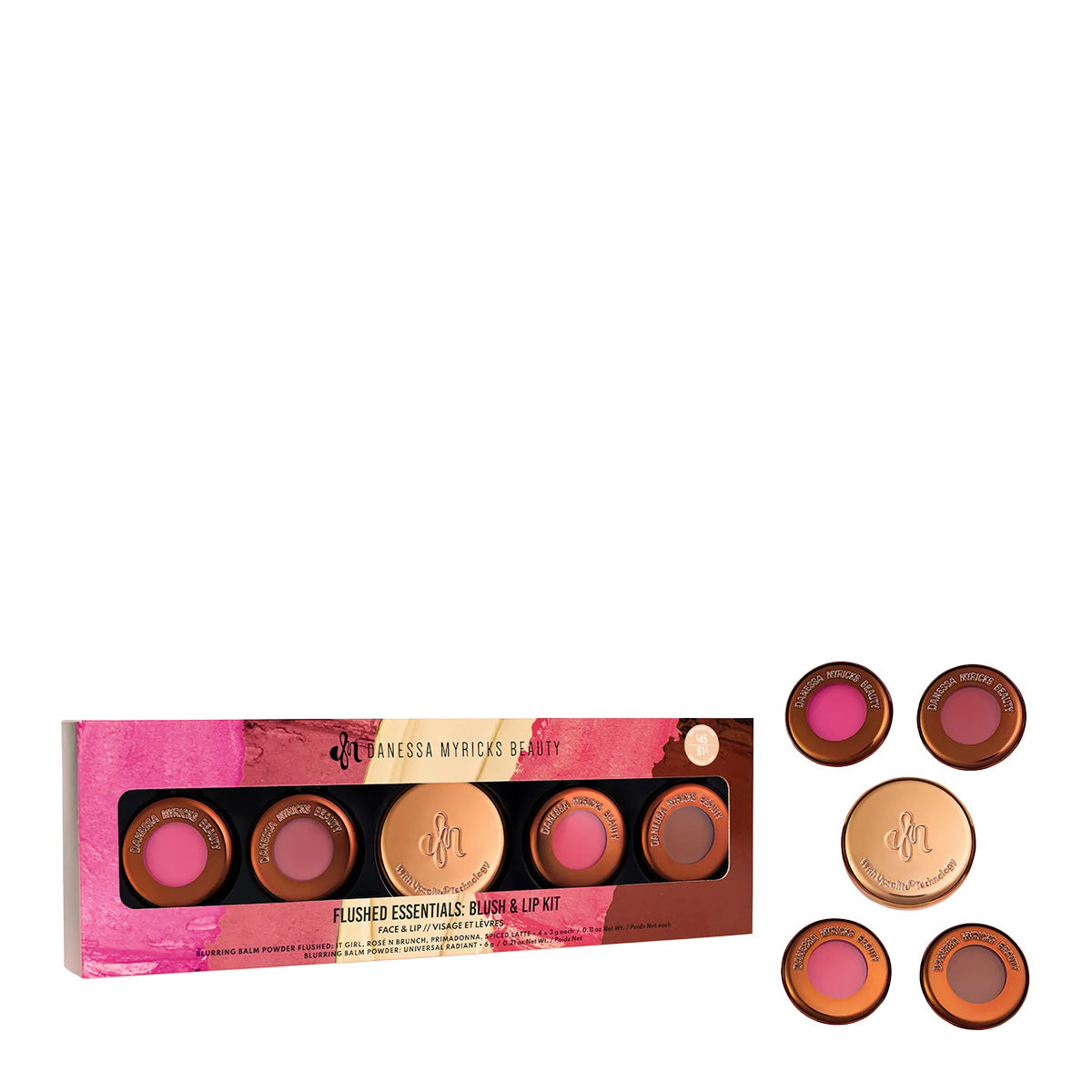 Danessa Myricks Beauty Mini Yummy Skin Flushed Essentials: Face & Lip Makeup Gift Set