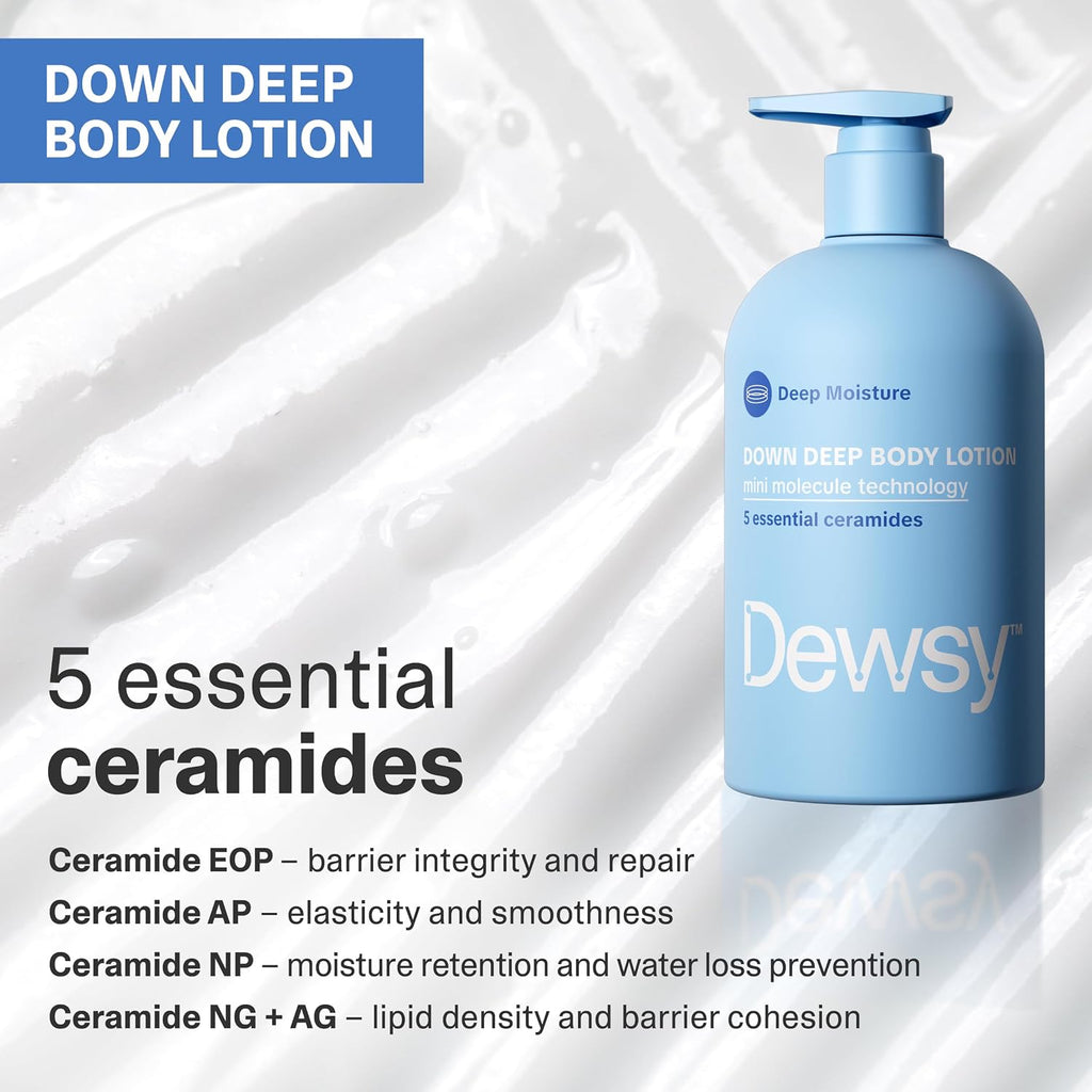 Dewsy Down Deep Body Lotion Mini Molecule Technology 473 ml / 16 oz