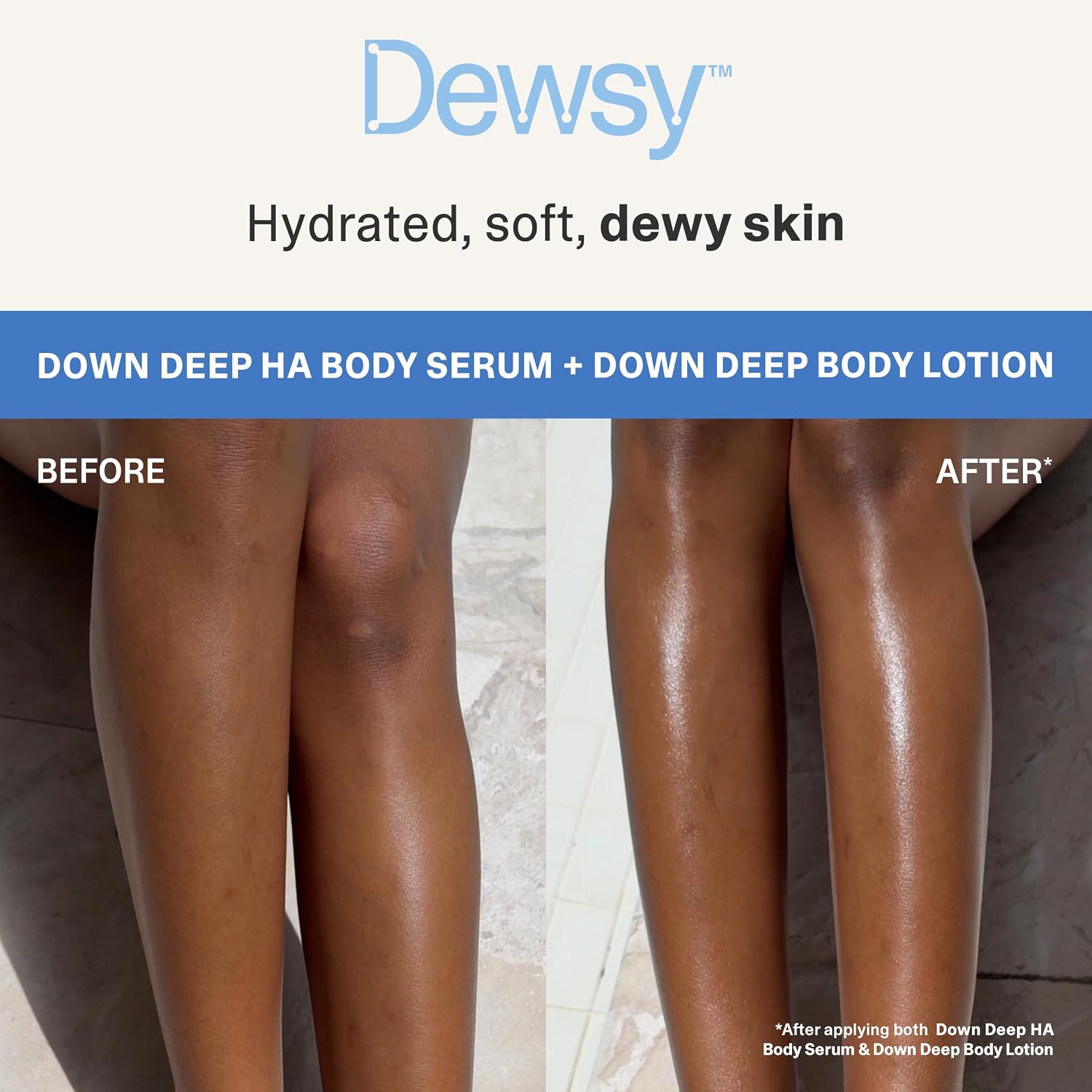 Dewsy Down Deep Body Lotion Mini Molecule Technology 473 ml / 16 oz