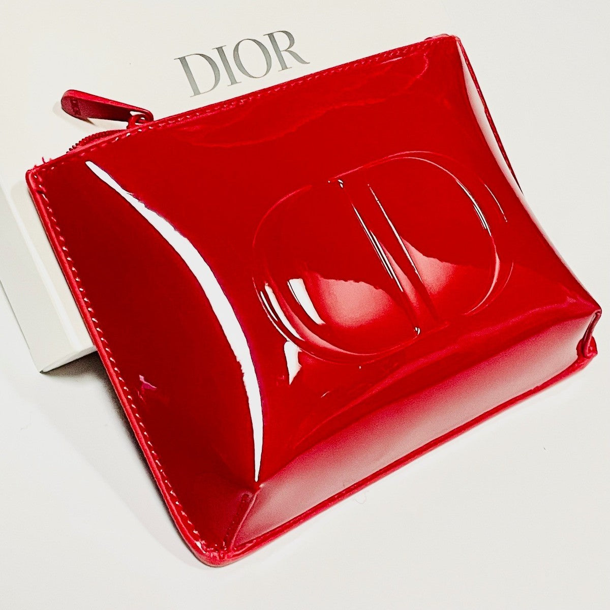 Dior Red Patent Leather Cosmetics Pouch