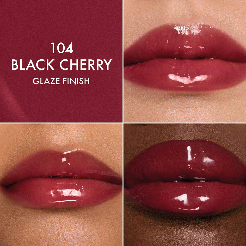 Lip Glow Oil Hydrating High-Shine Gloss | 104 Black Cherry (Glaze Finish)