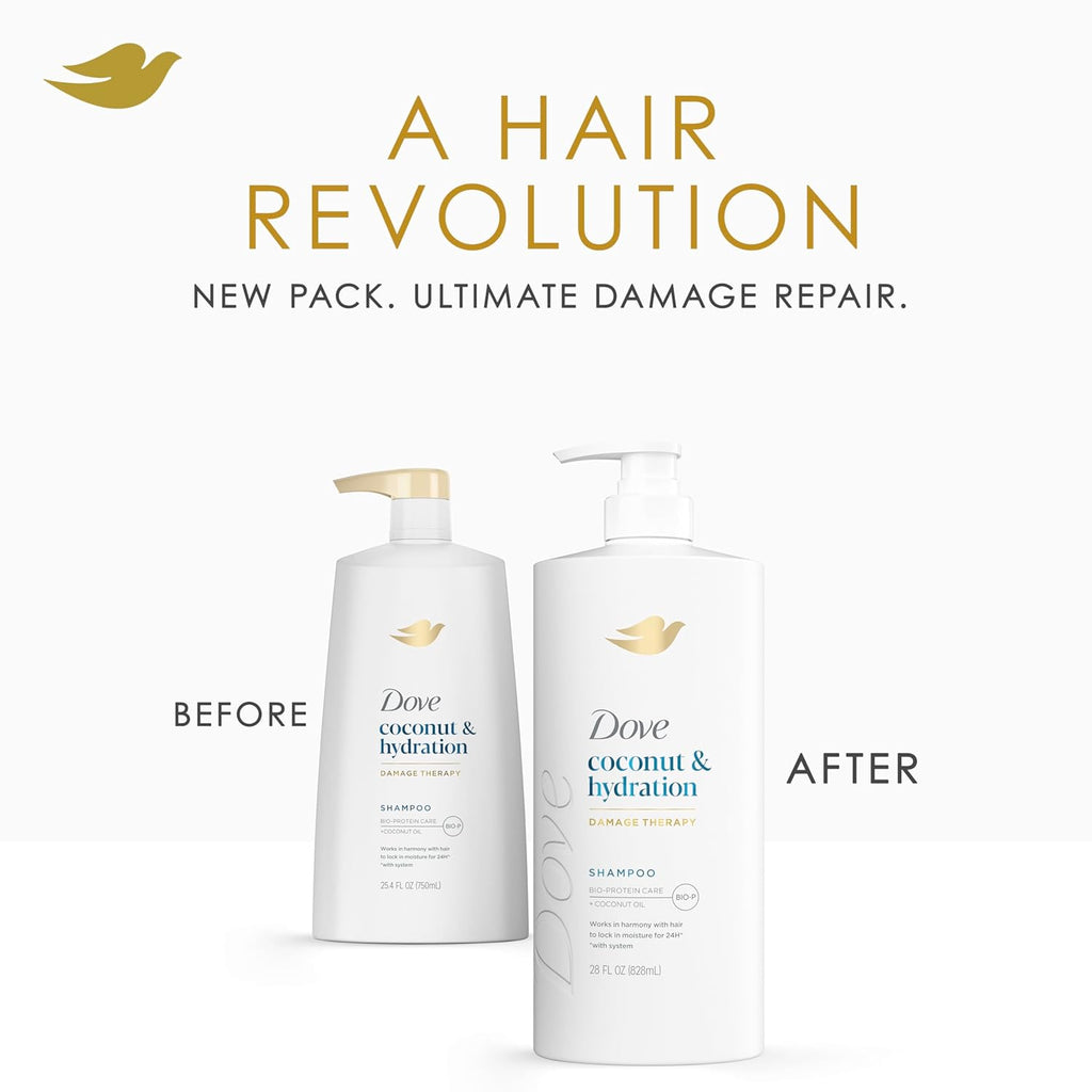 Dove Coconut & Hydration Shampoo for Dry Hair with Coconut Oil 828 ml / 28 oz