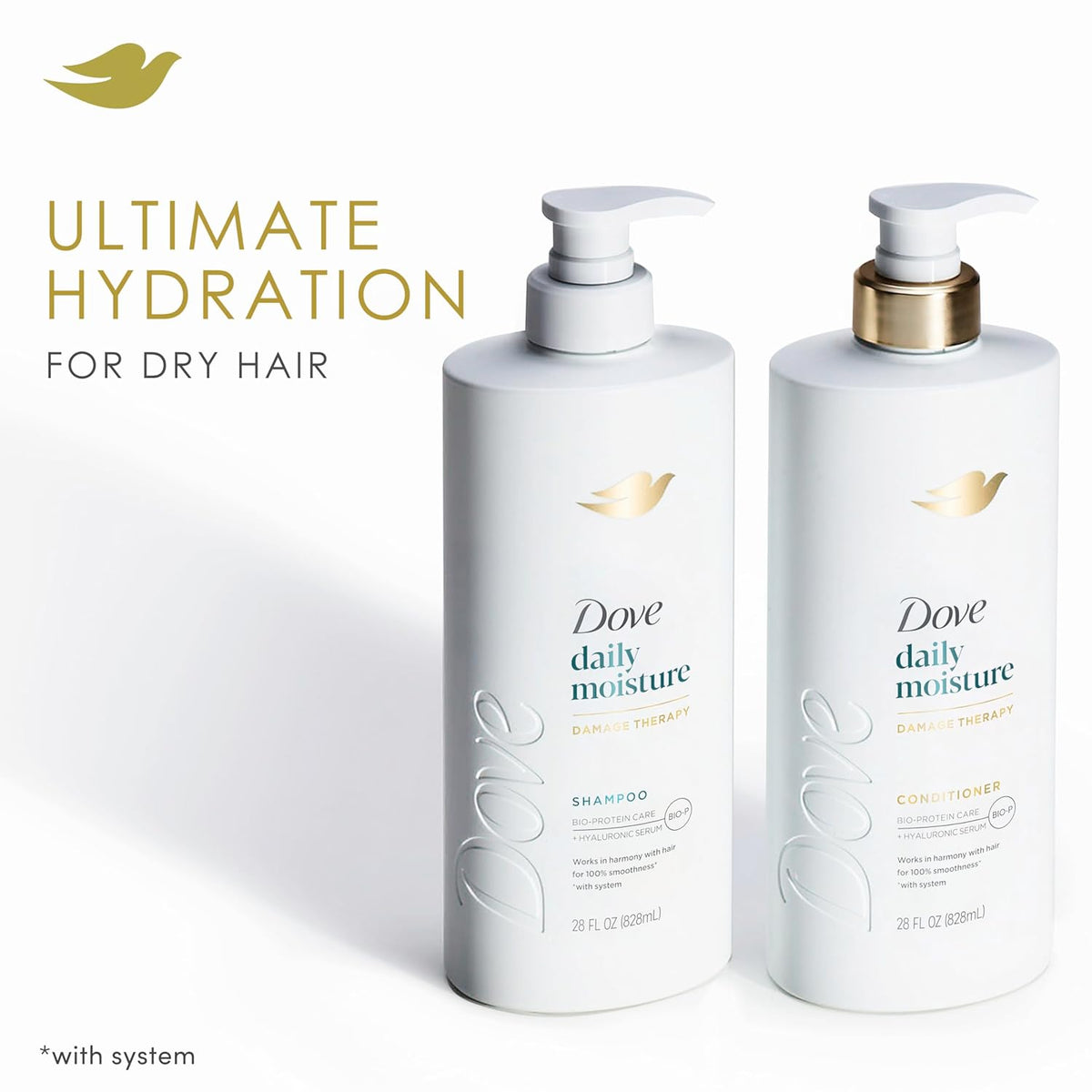 Dove Coconut & Hydration Shampoo for Dry Hair with Coconut Oil 828 ml / 28 oz