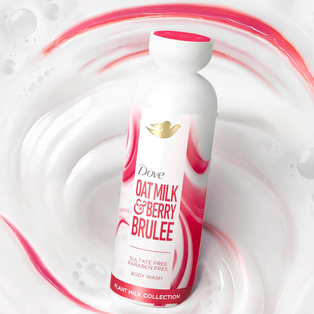 Dove Plant Milk Cleansing Body Wash Oat Milk & Berry Brulee 17.5 oz