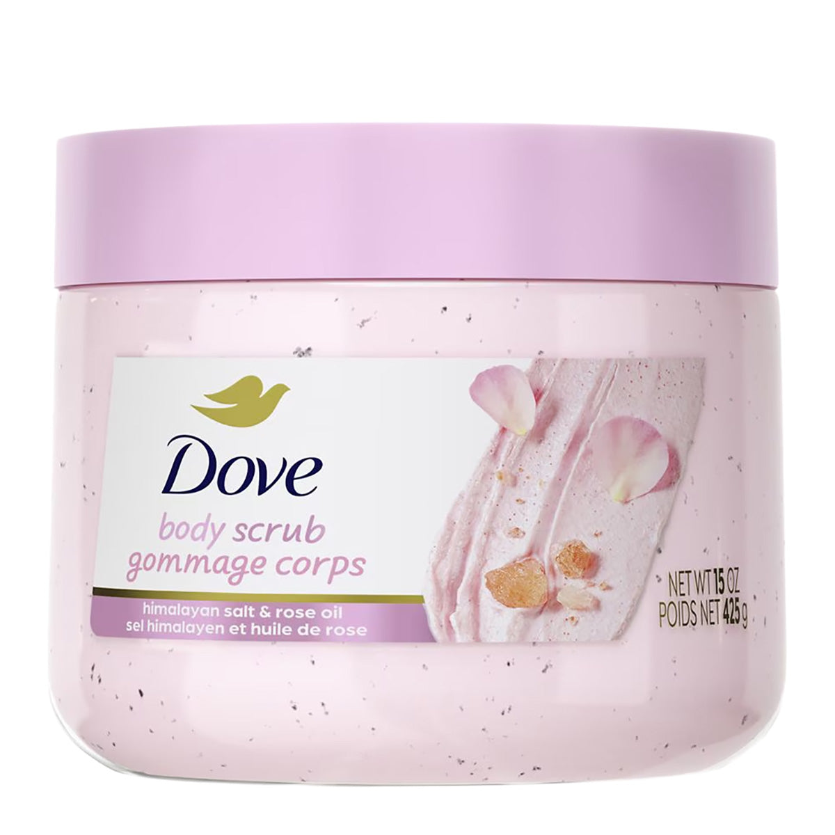 Dove Himalayan Salt & Rose Oil Body Scrub 425 g / 15 oz