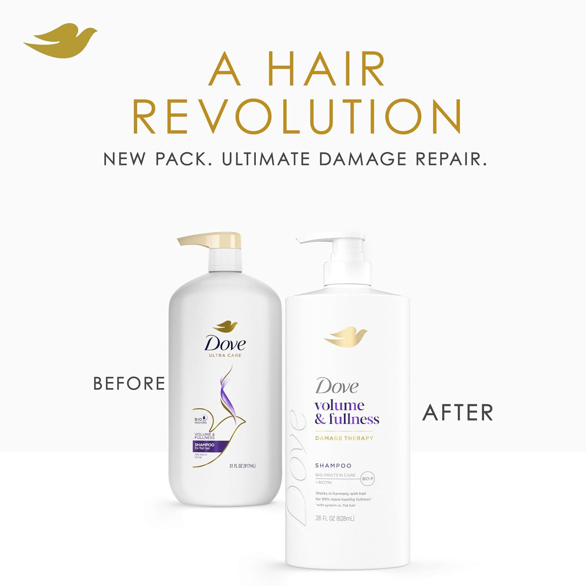 Dove Volume & Fullness Shampoo for Thinning Hair + Biotin 828 ml / 28 oz