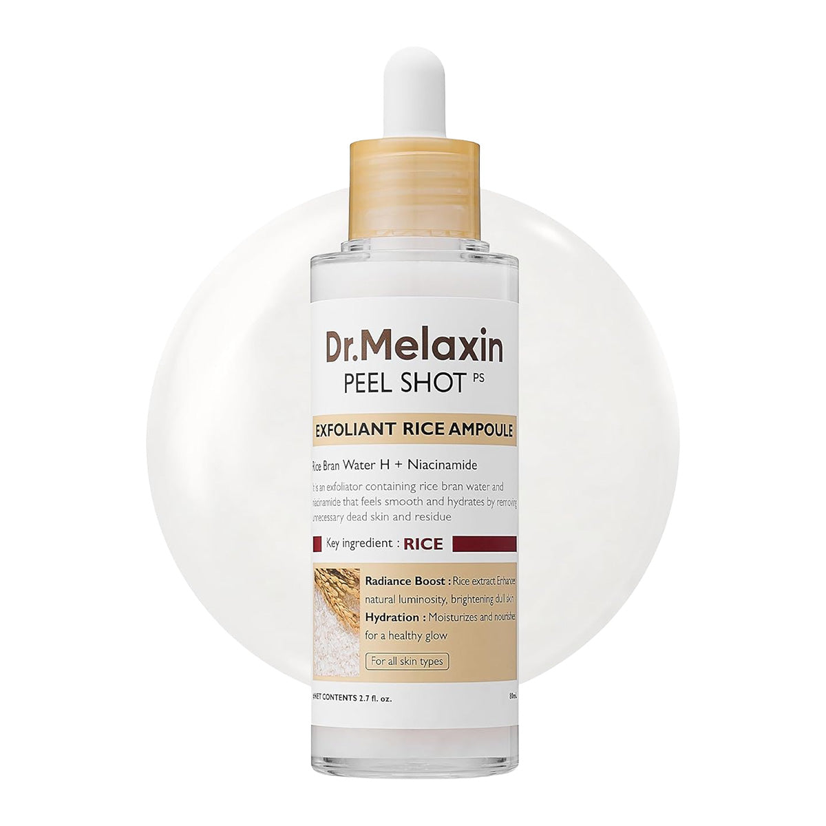Dr.Melaxin Peel Shot Exfoliant White Rice Ampoule 80 ml / 2.7 oz