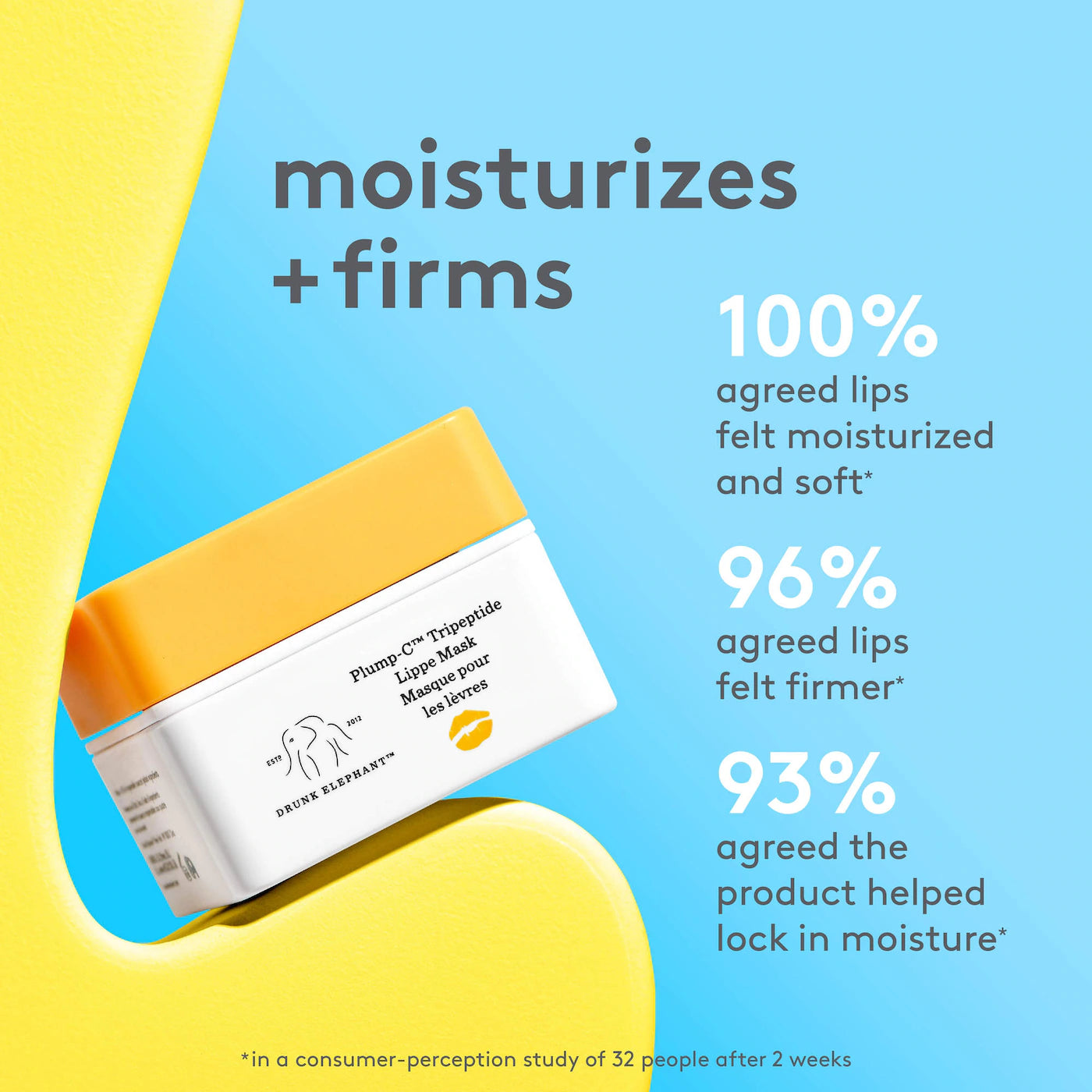 Drunk Elephant  Plump-C™ Tripeptide Lippe Mask with Vitamin C 0.7 oz / 20 g