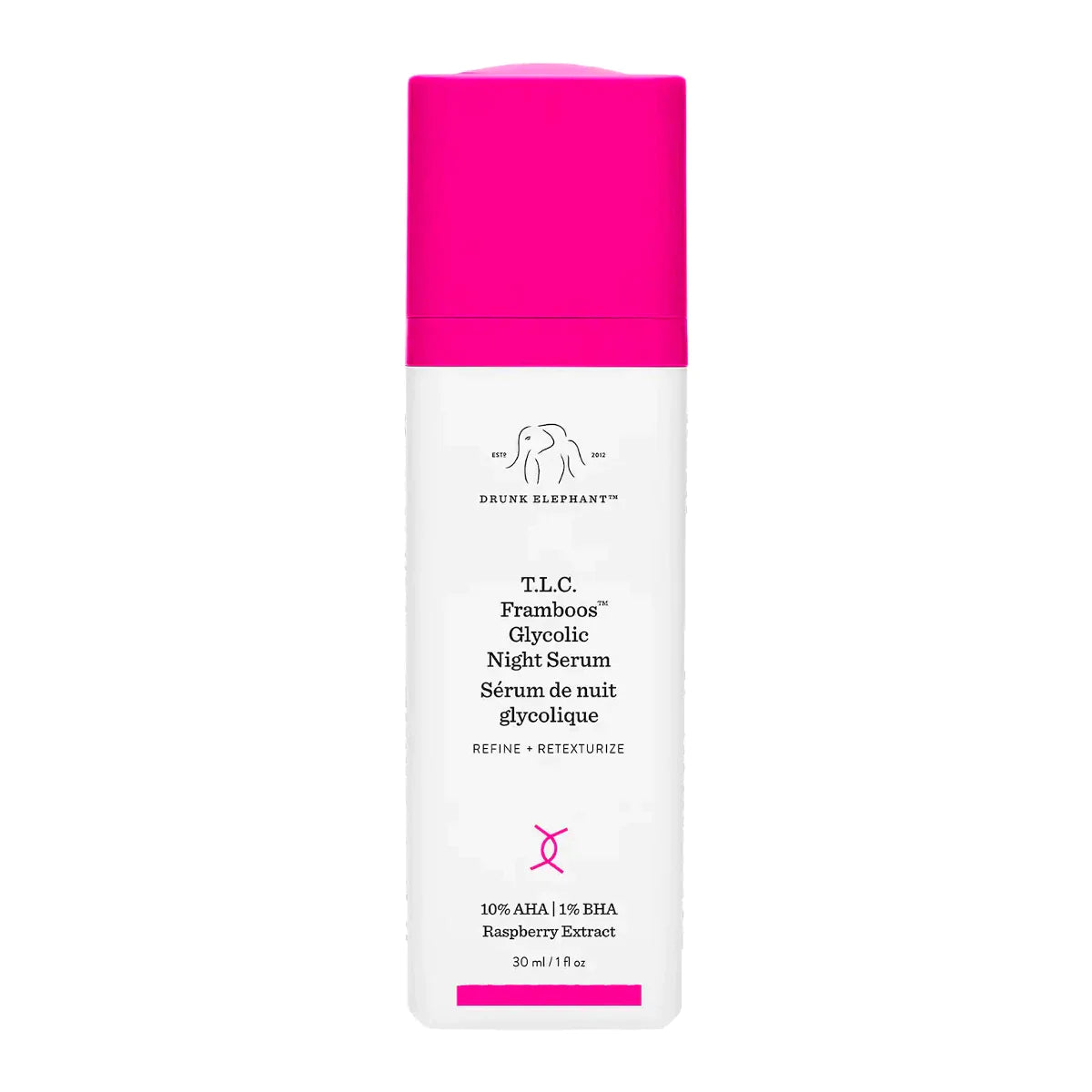 Drunk Elephant T.L.C Framboos Glycolic Night Serum 30 ml (Sin Caja)