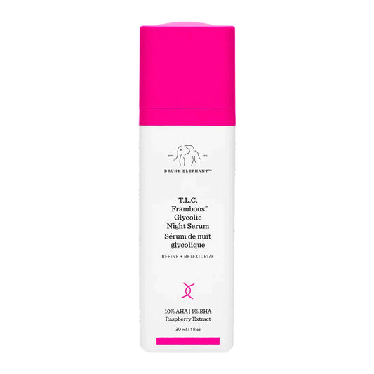 Drunk Elephant T.L.C Framboos Glycolic Night Serum 30 ml (Sin Caja)