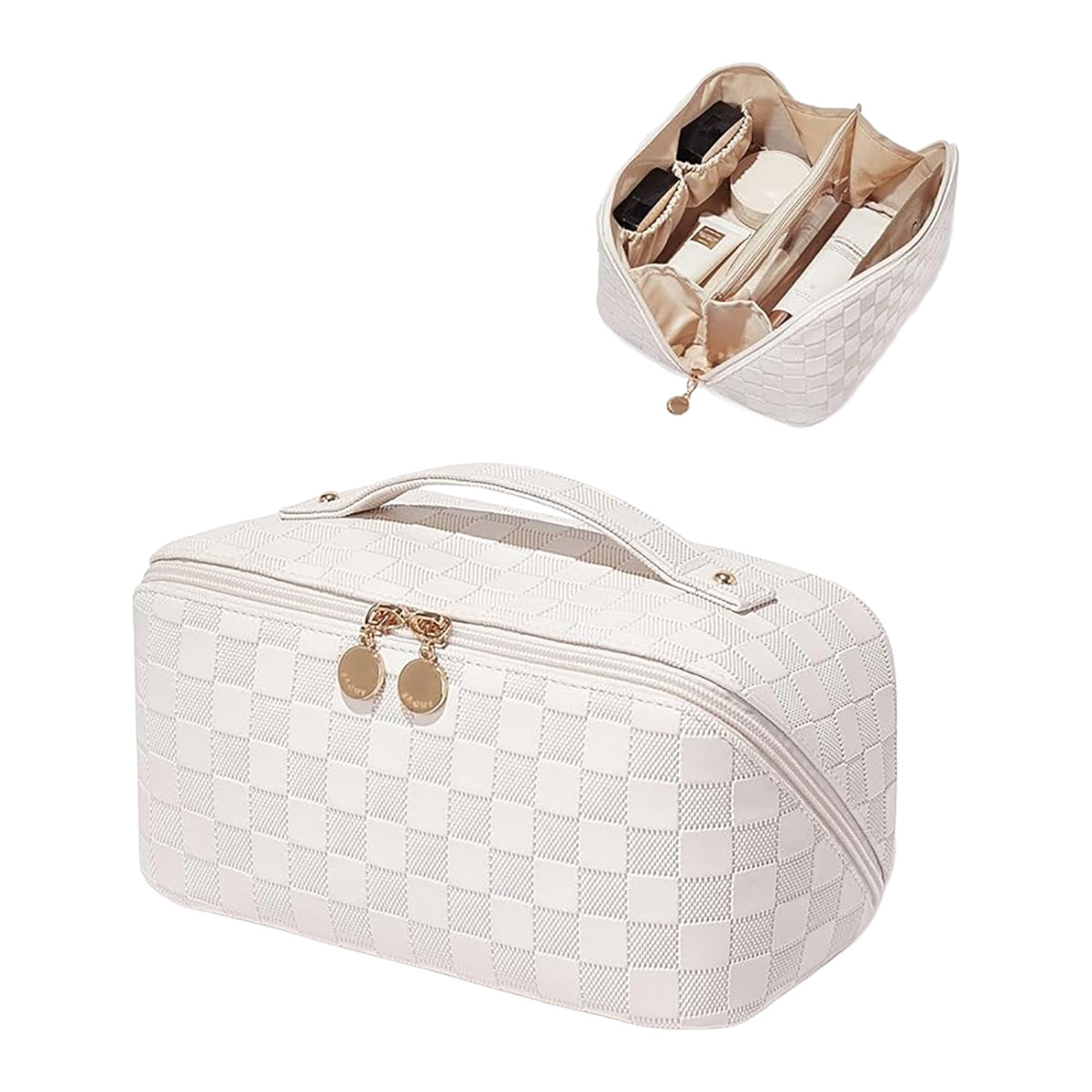 Eachy Travel Makeup & Cosmetics Bag | BA White Medium