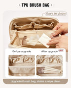 Simple Life Travel Makeup & Cosmetics Bag | Checkerboard Beige