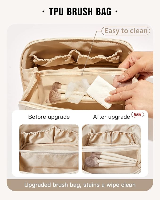 Eachy Travel Makeup & Cosmetics Bag | BA White Medium