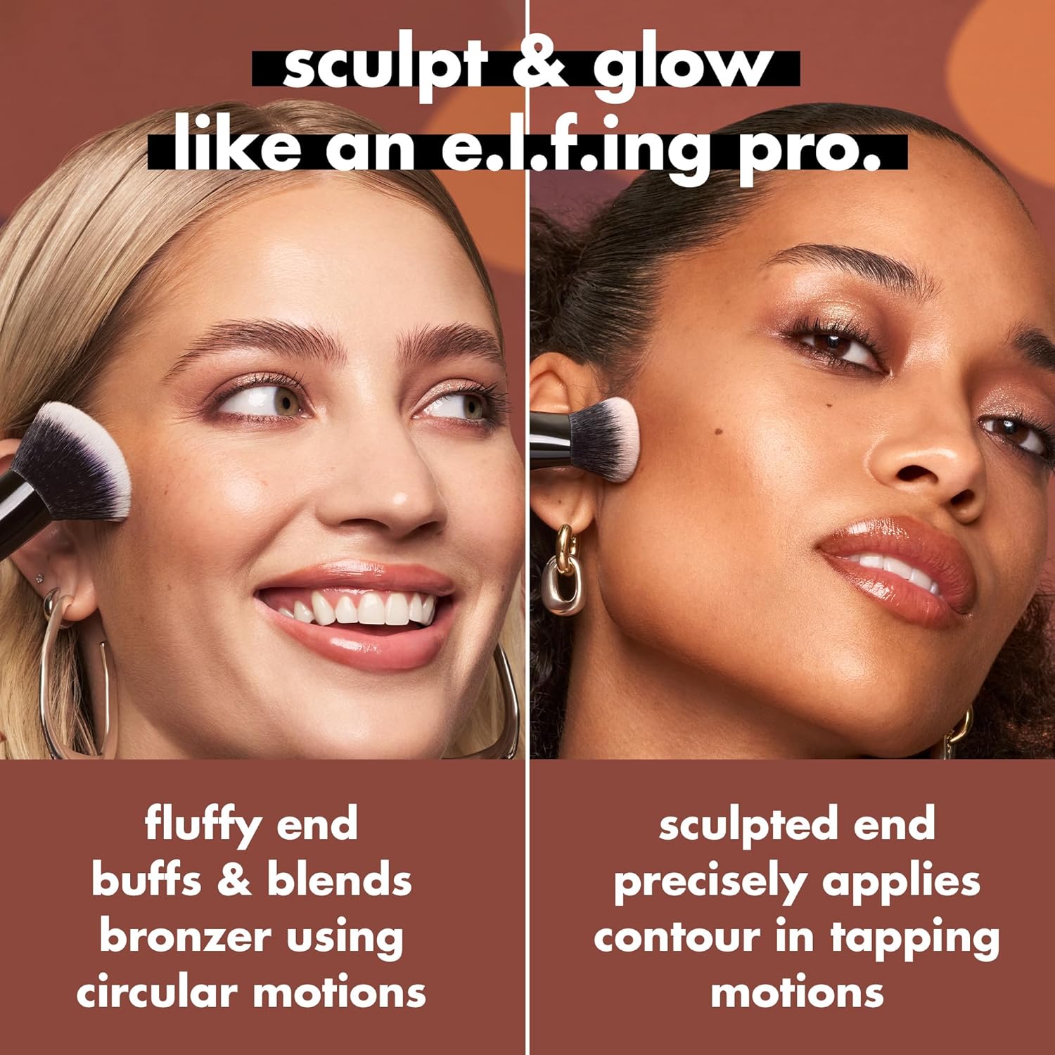 e.l.f. Liquid Bronzer & Contour Duo Brush