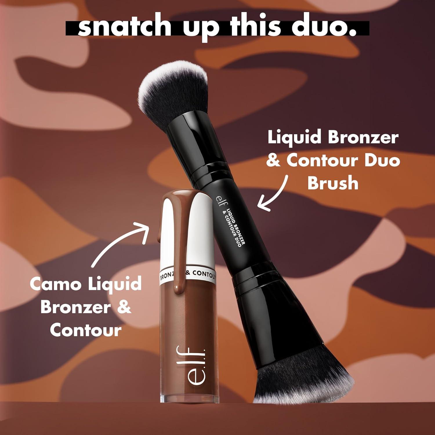 e.l.f. Liquid Bronzer & Contour Duo Brush