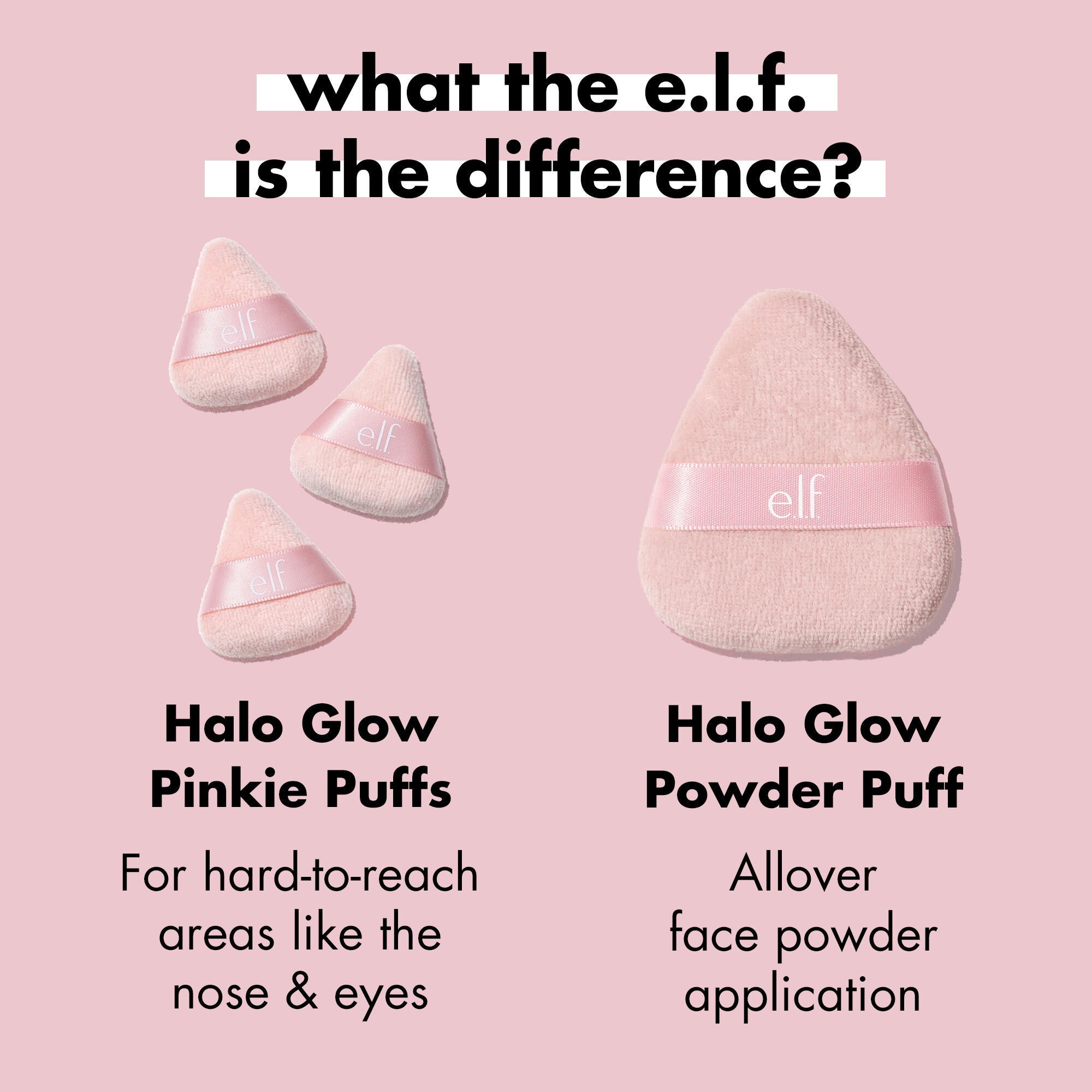 e.l.f. Halo Glow Pinkie Puffs 3-Pack