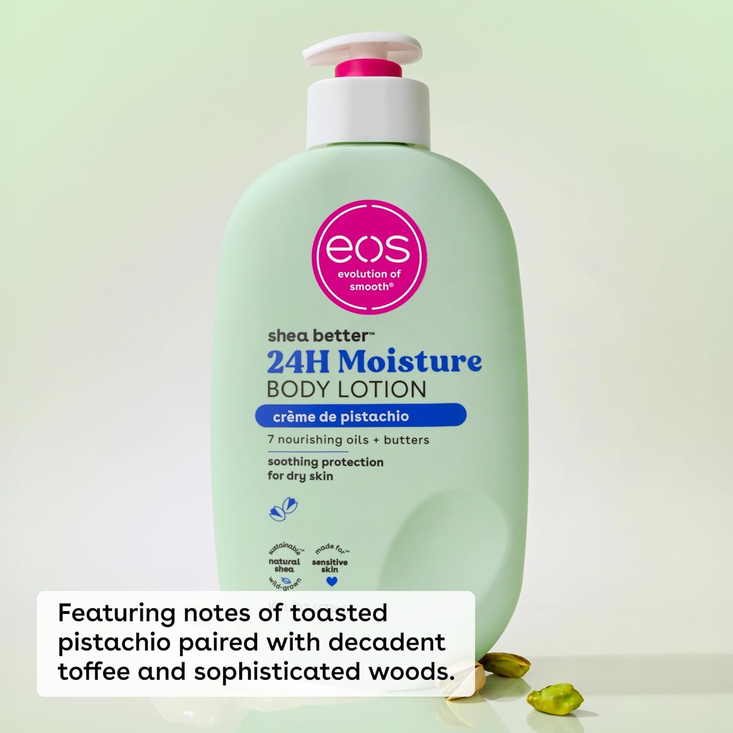eos Shea Better 24H Moisture Body Lotion 473 ml / 16.0 oz | Crème de Pistacho