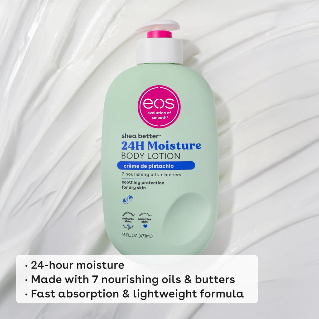 eos Shea Better 24H Moisture Body Lotion 473 ml / 16.0 oz | Crème de Pistacho