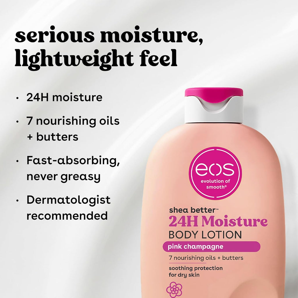 eos Shea Better 24H Moisture Body Lotion 473 ml / 16.0 oz | Pink Champagne