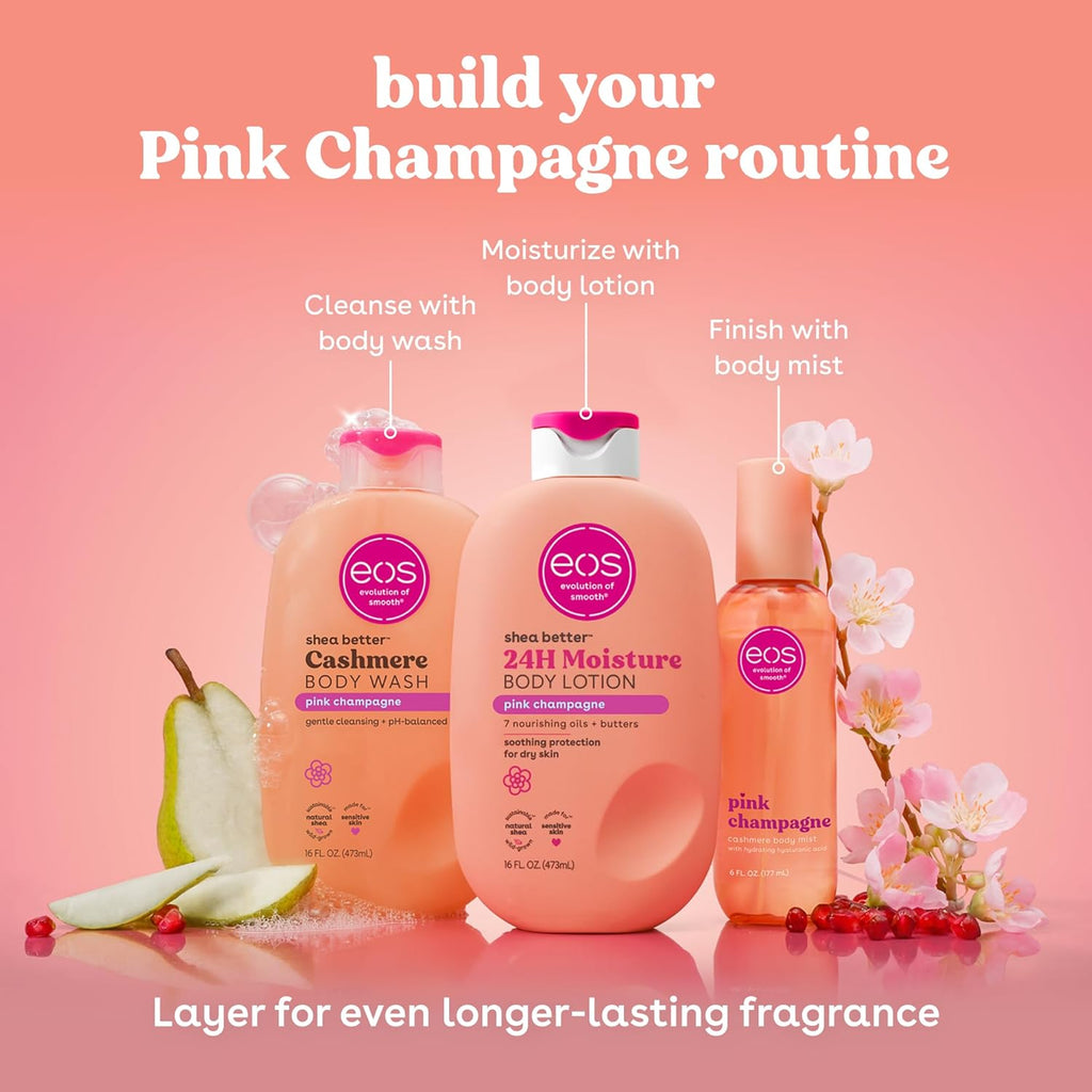 eos Shea Better 24H Moisture Body Lotion 473 ml / 16.0 oz | Pink Champagne
