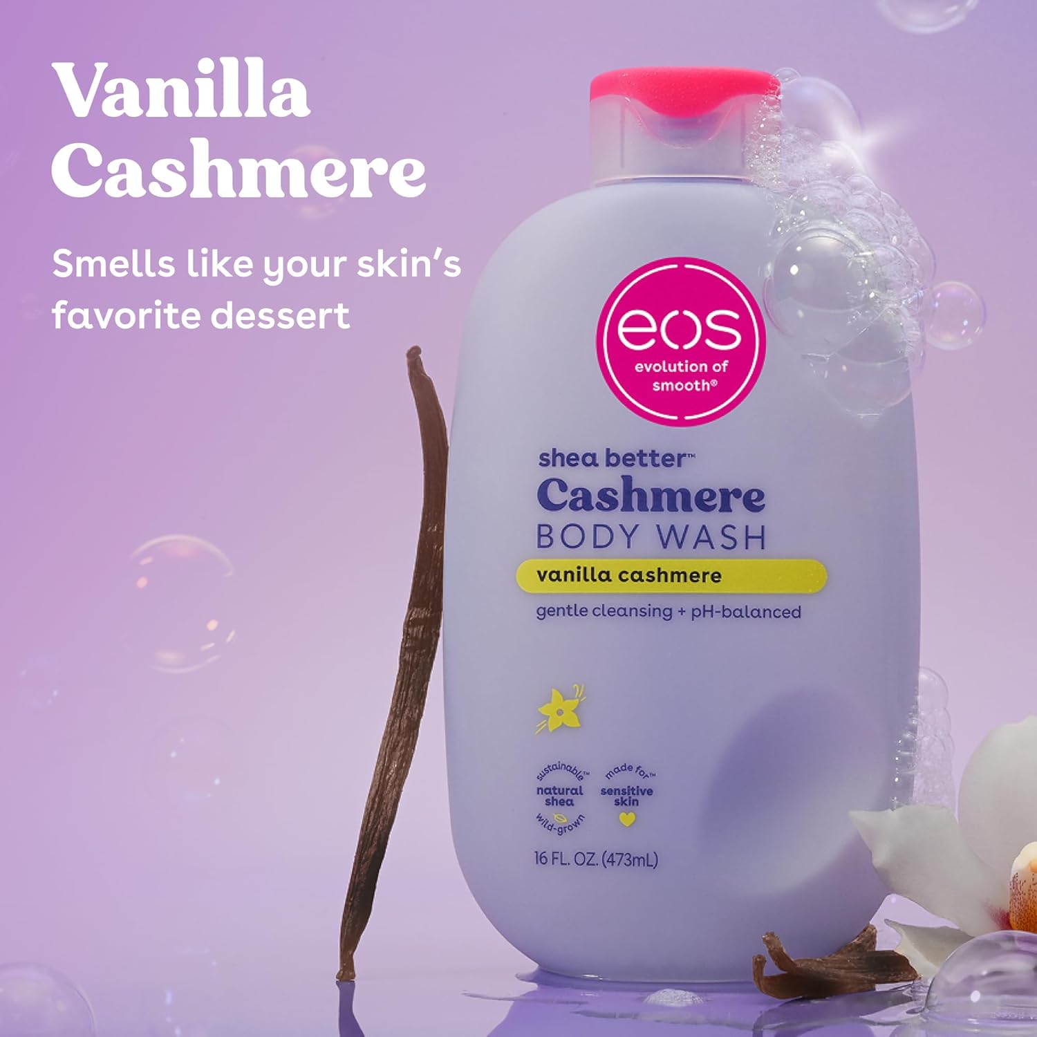 eos Cashmere Body Wash 473 ml / 16 oz | Vanilla Cashmere