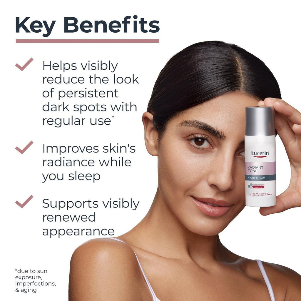 Eucerin Radiant Tone Night Cream Dark Spot Corrector 1.7 oz / 48 g