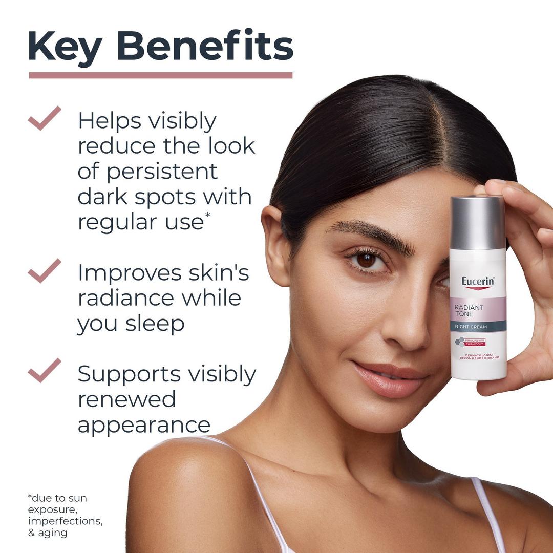 Eucerin Radiant Tone Night Cream Dark Spot Corrector 1.7 oz / 48 g