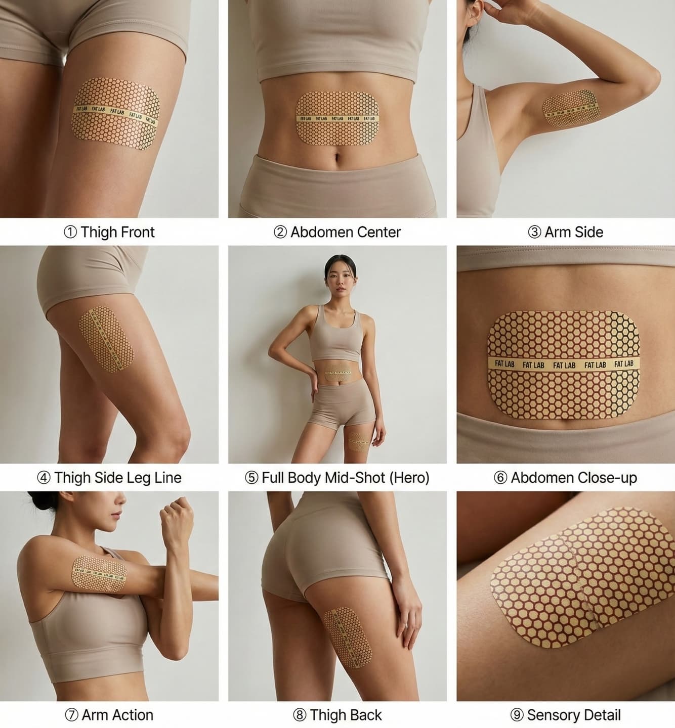 FAT LAB Bromelain Microcirculation Patch for Body Contouring and Cellulite (8ea)